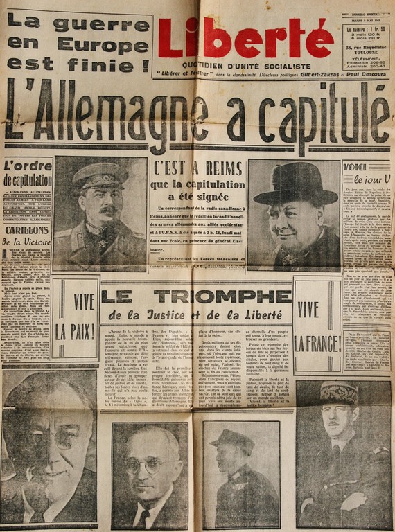 Journal "Liberté" du 8 mai 1945