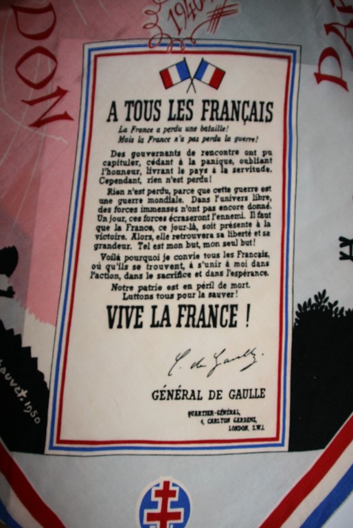 Foulard de soie: appel du 18 juin 1940