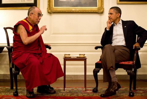 Dalaï lama et Barak Obama