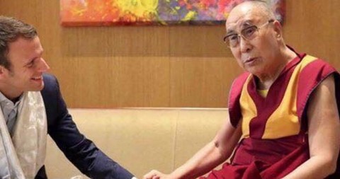 Dalaï lama et Emmanuel Macron
