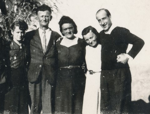 Marie, Emile et Lucie Caussanel - Odette et Arthur Pardo Casado