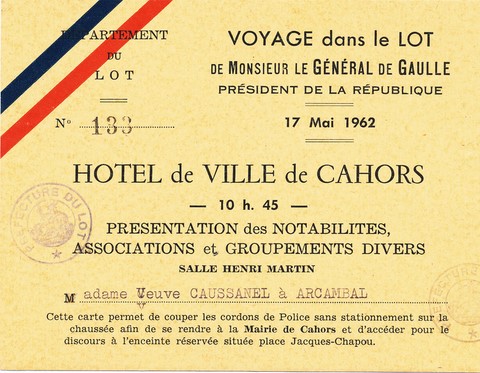 Coupe file: visite du général de Gaulle