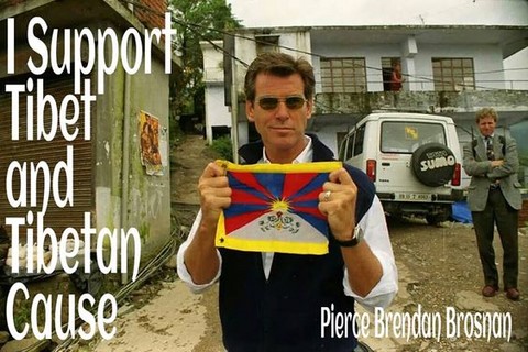 Soutiens au Tibet: Pierce Brosnan