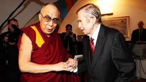 Dalaï lama et Vaclav Havel
