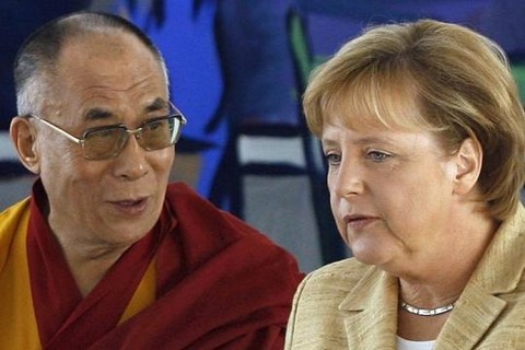 Dalaï lama et Angela Merkel