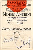 Carte d'adhérent association membres de la légion d'honneur dplv